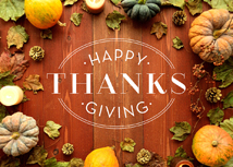 Rustic Bounty Thanksgiving Cards