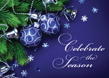 Ornaments and Bells Holiday Greeting Card