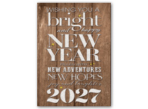 Rustic New Year Holiday Cards
