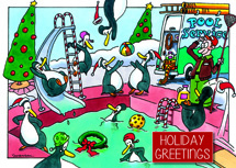 Pool Party Holiday Cards