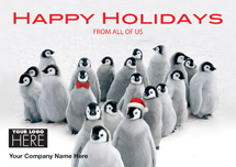 Penguin Parade Holiday Logo Cards