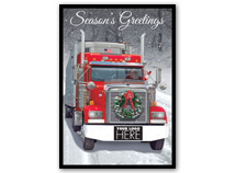 Big Rig Wreath Transportation Holiday Logo Cards