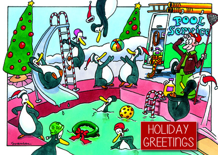 Pool Party Holiday Cards