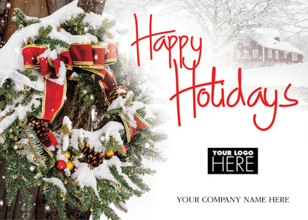 Snowy Delight Holiday Logo Cards