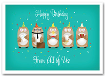 Office Party Birthday Cards