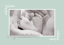 Tiny Toes Congratulations Cards