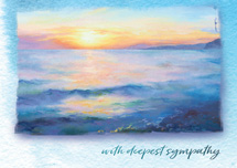 Elegant Sunset Sympathy Cards